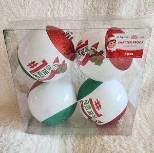 New Elf on the shelf Christmas tree exclusive shatterproof ornament set of 4